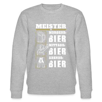 Mon quotidien de maître - Sweat bio CHANGER Stanley/Stella Unisexe - gris chiné - Devant - Nik (191cm) & Marisol (170cm)