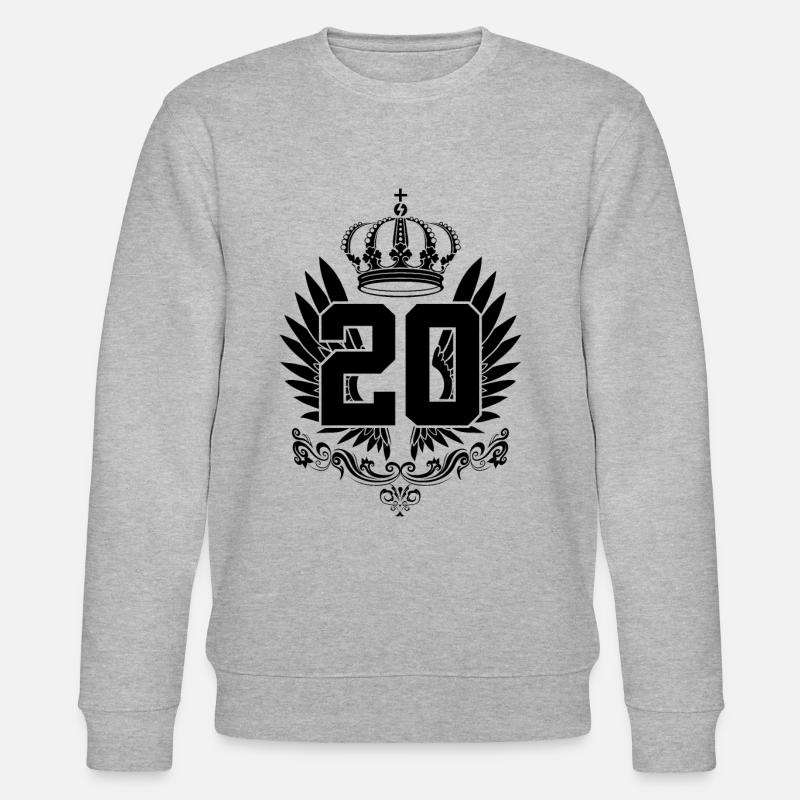 20E ANNIVERSAIRE ENFIN 20 ANS - Sweat bio CHANGER Stanley/Stella Unisexe - gris chiné