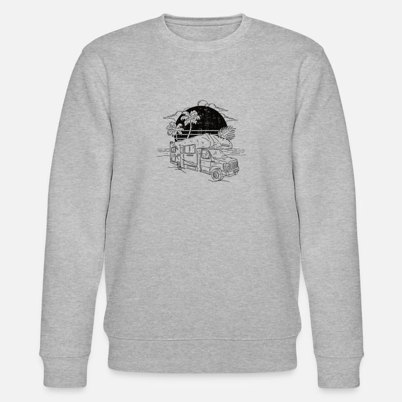 Camper Gift Idea Camping - Stanley/Stella CHANGER Unisex Organic Sweatshirt - heather grey
