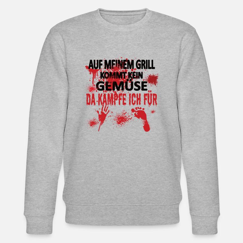 Grillen und Camper Geschenkidee - Stanley/Stella Unisex Bio-Sweatshirt CHANGER  - Grau meliert