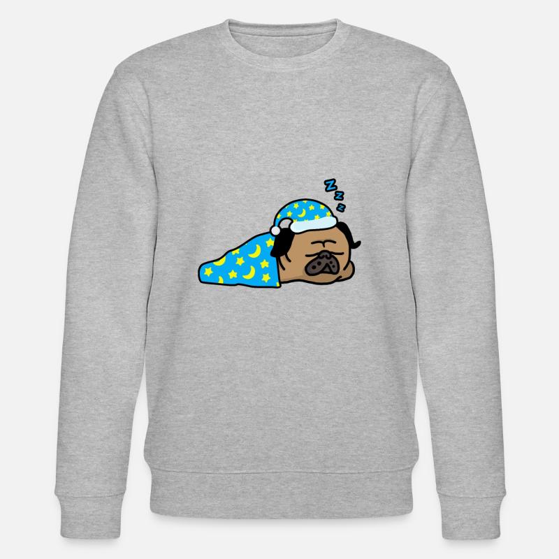 Hundemüde - das Leben eines Hundes - Stanley/Stella Unisex Bio-Sweatshirt CHANGER - Grau meliert