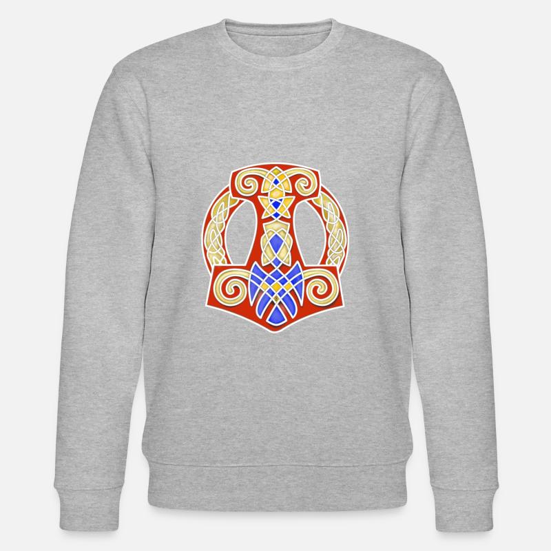 Thors Hammer Mjölnir - Stanley/Stella Unisex Bio-Sweatshirt CHANGER  - Grau meliert