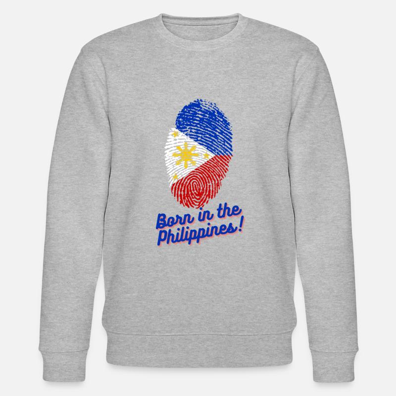 Né aux Philippines - Sweat bio CHANGER Stanley/Stella Unisexe - gris chiné