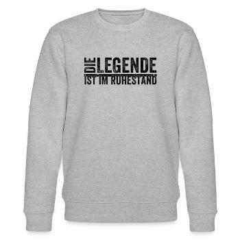 Die Legende Ist Im Ruhestand - Stanley/Stella Unisex Bio-Sweatshirt CHANGER  - Grau meliert - Vorne - Nik (191cm) & Marisol (170cm)