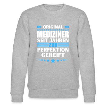 Physicians matured to perfection - Stanley/Stella CHANGER Unisex Organic Sweatshirt - heather grey - Front - Nik (191cm) & Marisol (170cm)