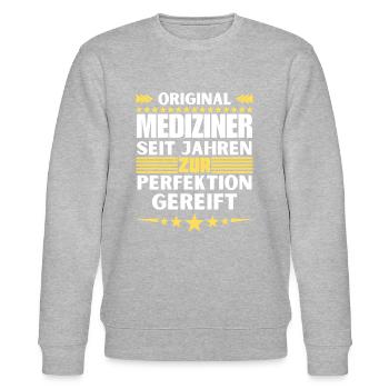 Physicians matured to perfection - Stanley/Stella CHANGER Unisex Organic Sweatshirt - heather grey - Front - Nik (191cm) & Marisol (170cm)
