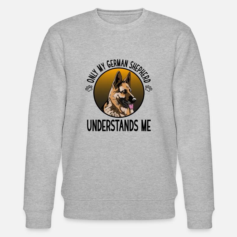 Schäferhundbesitzer Polizei Deutscher Schäferhund - Stanley/Stella Unisex Bio-Sweatshirt CHANGER  - Grau meliert