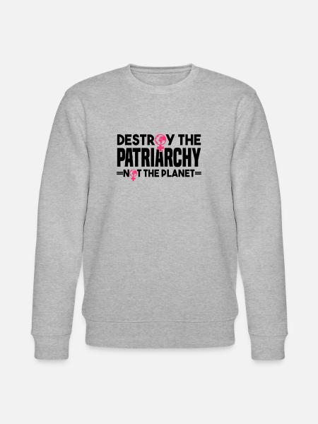Feminism Equality Women's Power Slogan - Stanley/Stella CHANGER Unisex Organic Sweatshirt - heather grey