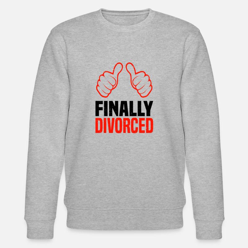 Scheidung Trennung Ehe Ex Scheidungsparty - Stanley/Stella Unisex Bio-Sweatshirt CHANGER  - Grau meliert