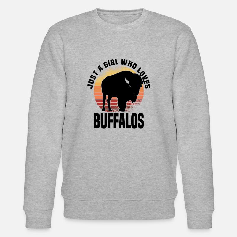 Buffle Bison Buffle Amérindien - Sweat bio CHANGER Stanley/Stella Unisexe - gris chiné