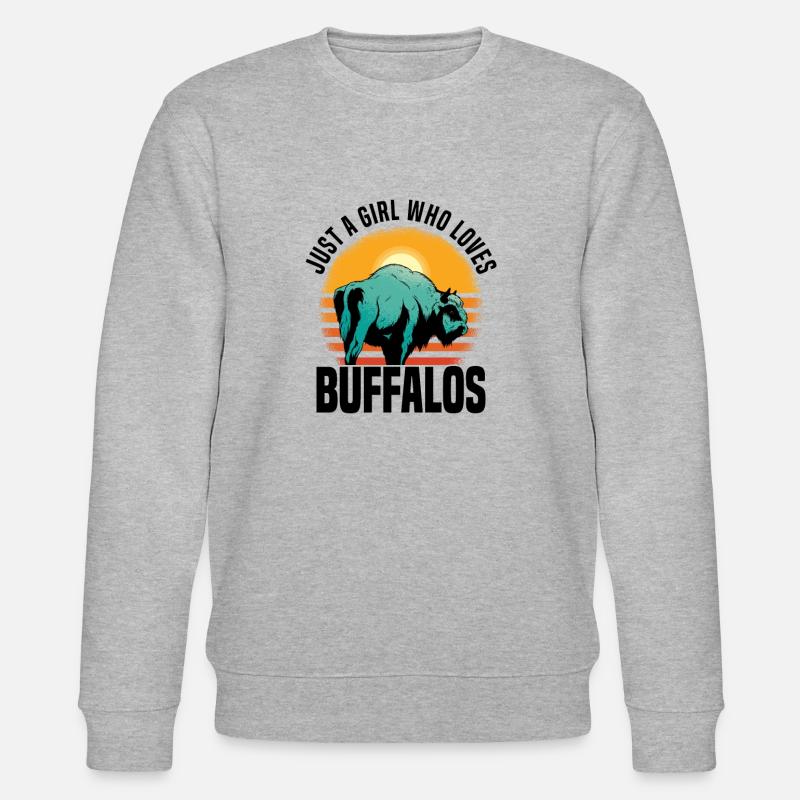 Buffle Bison Buffle Amérindien - Sweat bio CHANGER Stanley/Stella Unisexe - gris chiné