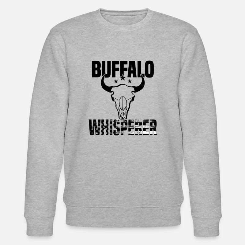 Buffle Bison Buffle Amérindien - Sweat bio CHANGER Stanley/Stella Unisexe - gris chiné