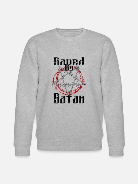 Satan Beelzebub Djævelen Gotisk pentagram Mystisk - Stanley/Stella økologisk unisex-sweatshirt CHANGER  - grå meleret