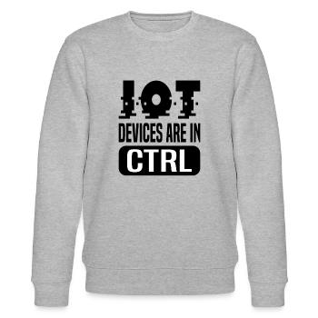 Internet Of Things IOT Programmierer Admin IT - Stanley/Stella Unisex Bio-Sweatshirt CHANGER  - Grau meliert - Vorne - Nik (191cm) & Marisol (170cm)