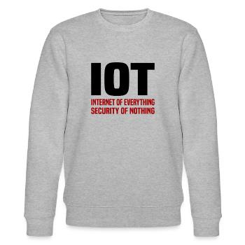Internet Of Things IOT Programmierer Admin IT - Stanley/Stella Unisex Bio-Sweatshirt CHANGER  - Grau meliert - Vorne - Nik (191cm) & Marisol (170cm)
