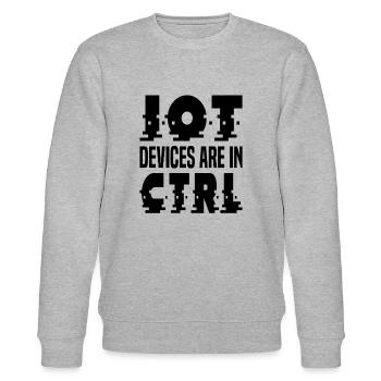 Internet Of Things IOT Programmierer Admin IT - Stanley/Stella Unisex Bio-Sweatshirt CHANGER  - Grau meliert - Vorne - Nik (191cm) & Marisol (170cm)