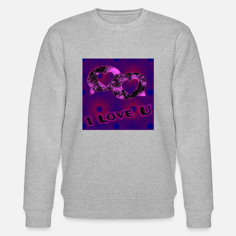 Ich liebe dich - Stanley/Stella Unisex Bio-Sweatshirt CHANGER  - Grau meliert