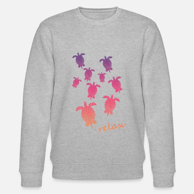 Schildkröten Turtle relax - Stanley/Stella Unisex Bio-Sweatshirt CHANGER  - Grau meliert