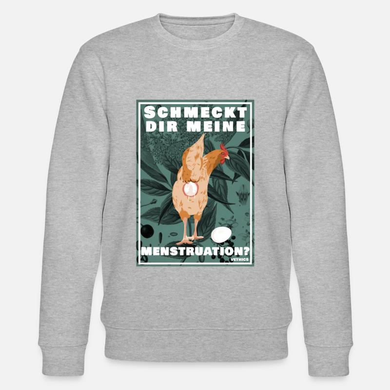 Schmeckt dir meine Menstruation? - Stanley/Stella Unisex Bio-Sweatshirt CHANGER  - Grau meliert