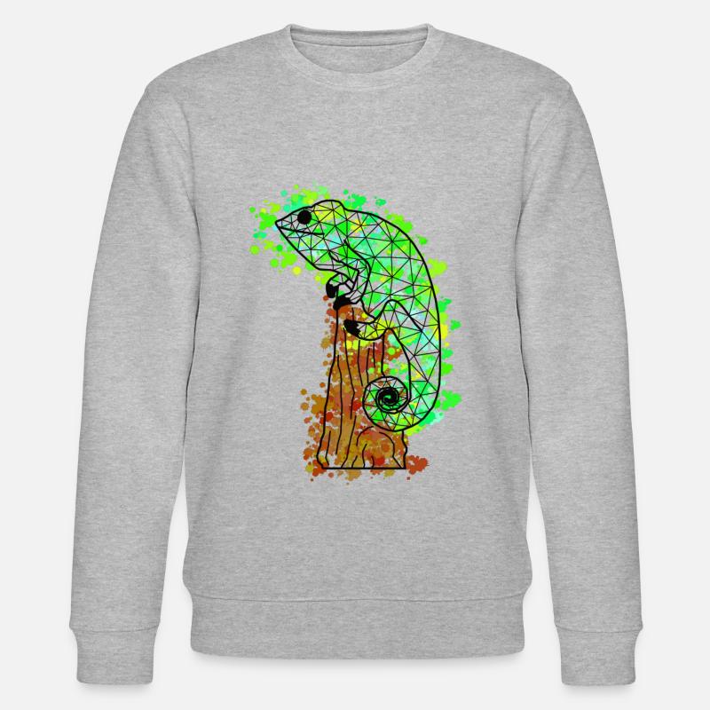 Chameleonn GeomeTRIX bunt - Stanley/Stella Unisex Bio-Sweatshirt CHANGER  - Grau meliert