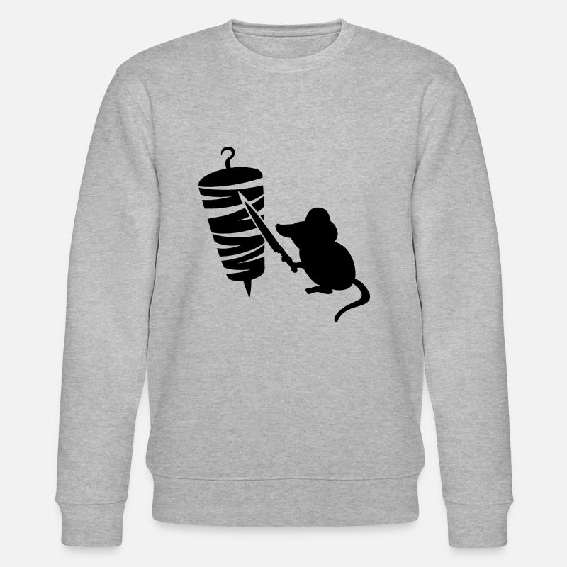 Kebab Grill Maus - Stanley/Stella Unisex Bio-Sweatshirt CHANGER  - Grau meliert