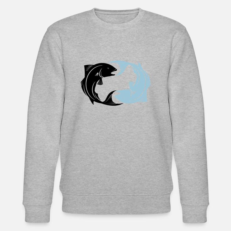 Fisch Yin Yang - Stanley/Stella Unisex Bio-Sweatshirt CHANGER  - Grau meliert