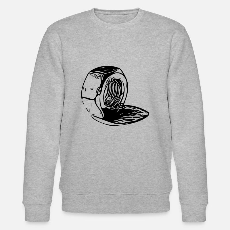Schraubenmutter senkrecht geschmolzen - Stanley/Stella Unisex Bio-Sweatshirt CHANGER  - Grau meliert