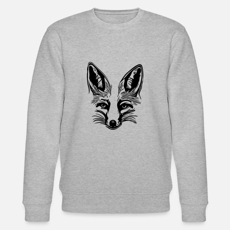 Dessin de renard mignon - Sweat bio CHANGER Stanley/Stella Unisexe - gris chiné