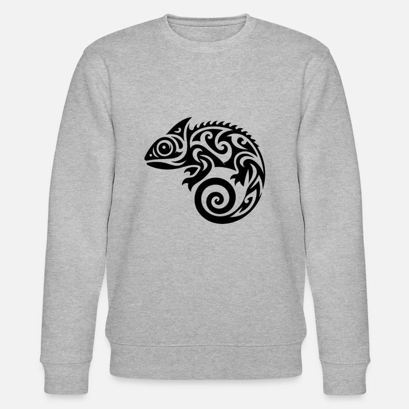 Joli petit tatouage caméléon - Sweat bio CHANGER Stanley/Stella Unisexe - gris chiné