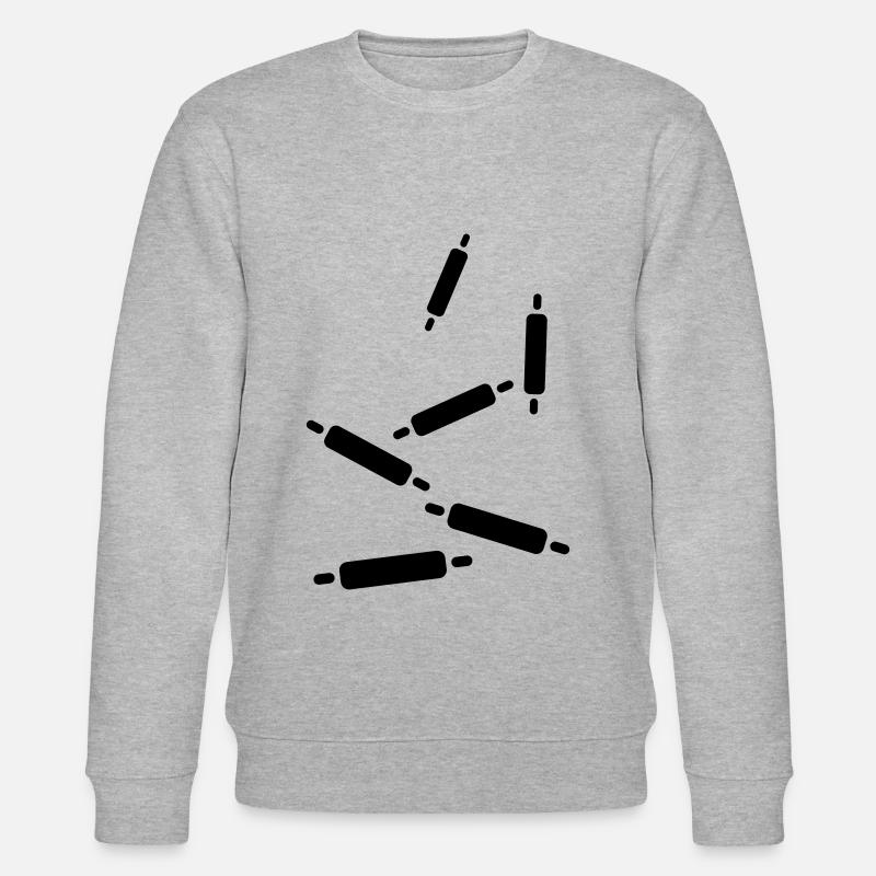 Küchenrolle Backen Nudelholz - Stanley/Stella Unisex Bio-Sweatshirt CHANGER  - Grau meliert