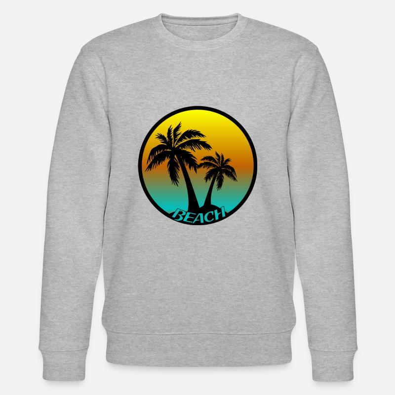 Beach Beach Beach - Stanley/Stella Unisex Bio-Sweatshirt CHANGER  - Grau meliert