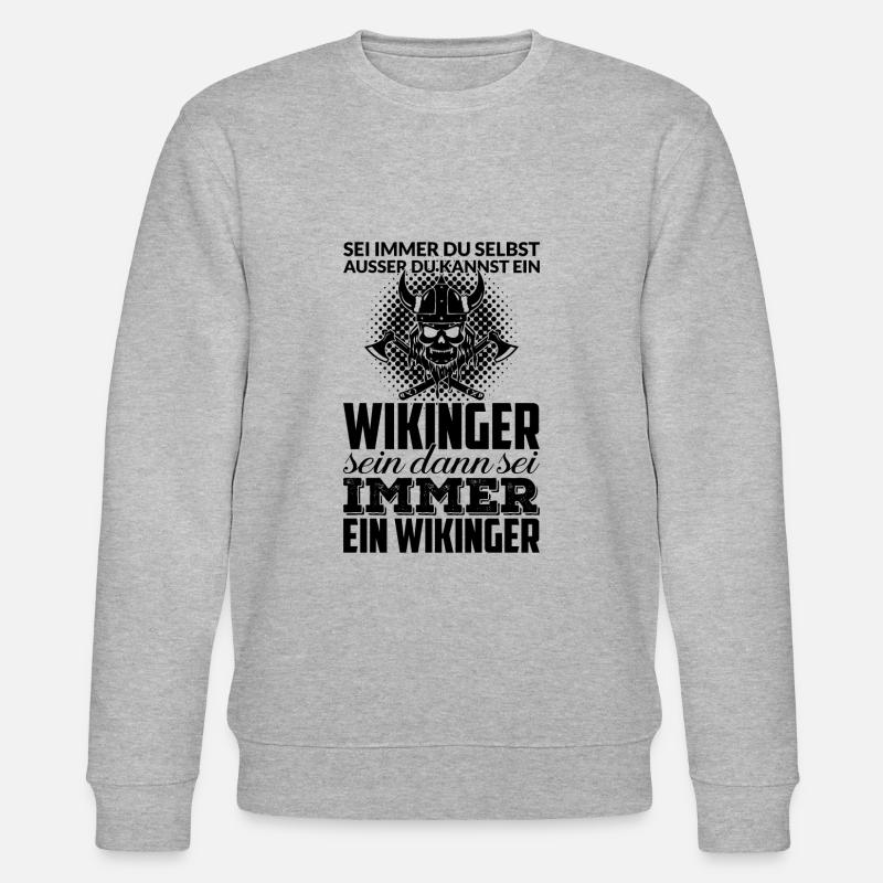 Wikinger Spruch - Stanley/Stella Unisex Bio-Sweatshirt CHANGER  - Grau meliert