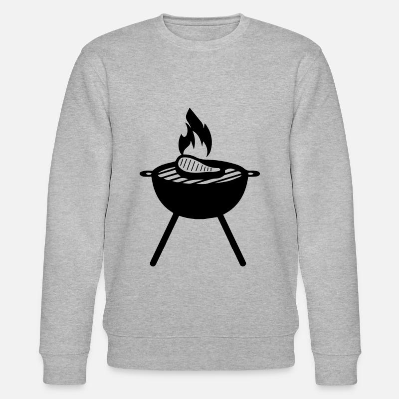 Steak Fleisch Symbol - Stanley/Stella Unisex Bio-Sweatshirt CHANGER  - Grau meliert