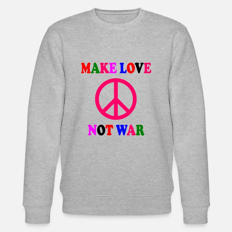 Make love not war - Stanley/Stella Unisex Bio-Sweatshirt CHANGER  - Grau meliert