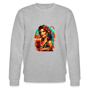 beach women - Stanley/Stella Unisex Bio-Sweatshirt CHANGER  - Grau meliert - Vorne - Nik (191cm) & Marisol (170cm)