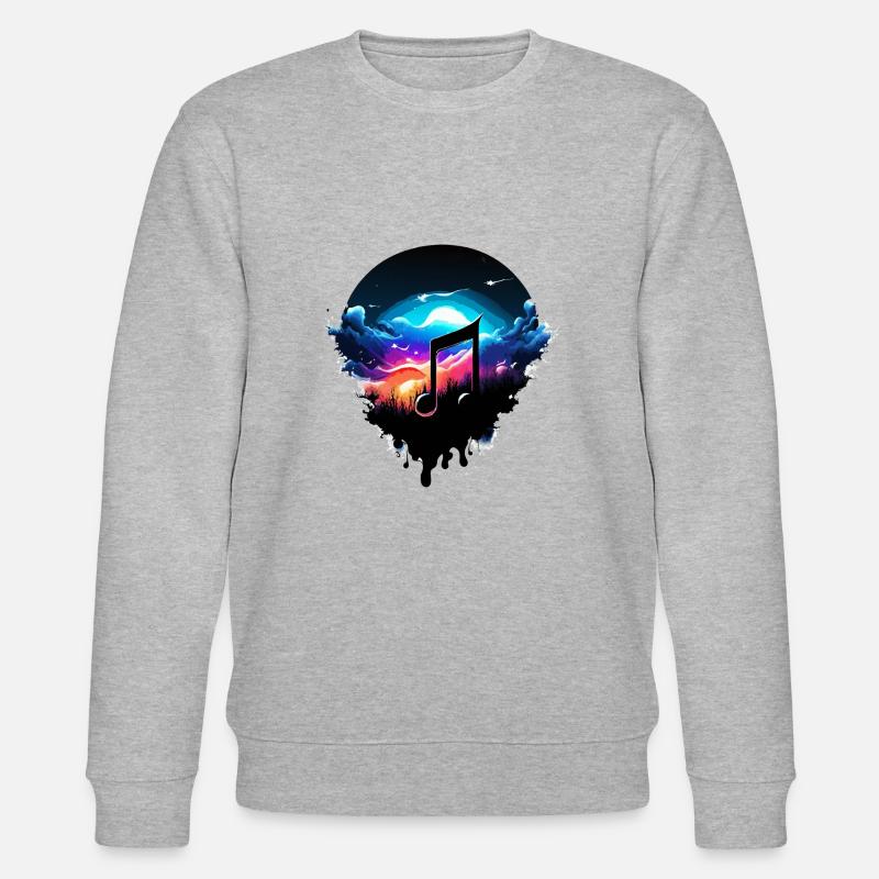 music note - Stanley/Stella Unisex Bio-Sweatshirt CHANGER  - Grau meliert