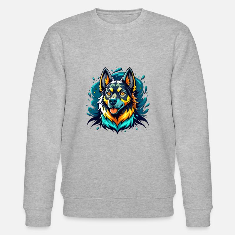German Shepherd - Stanley/Stella Unisex Bio-Sweatshirt CHANGER  - Grau meliert