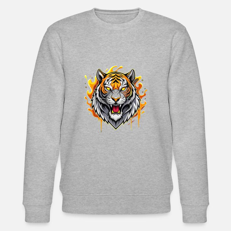 tiger - Stanley/Stella Unisex Bio-Sweatshirt CHANGER  - Grau meliert