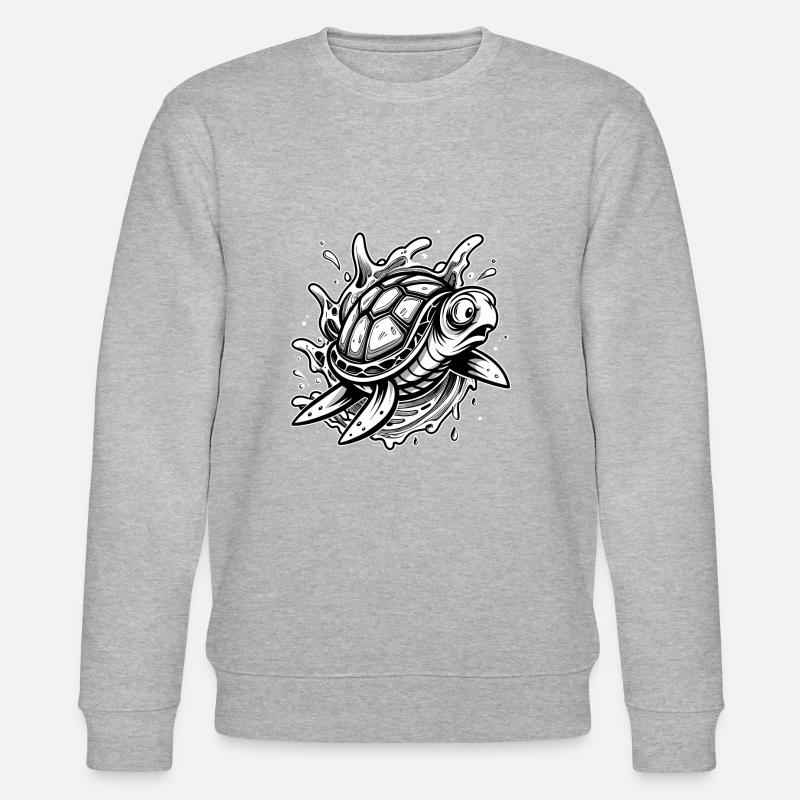 Frightened Turtle - Stanley/Stella CHANGER Unisex Organic Sweatshirt - heather grey