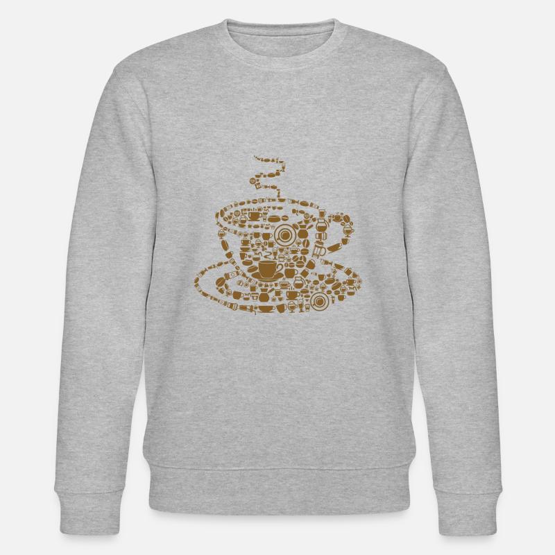 coffee coffee coffee - Stanley/Stella Unisex Bio-Sweatshirt CHANGER  - Grau meliert
