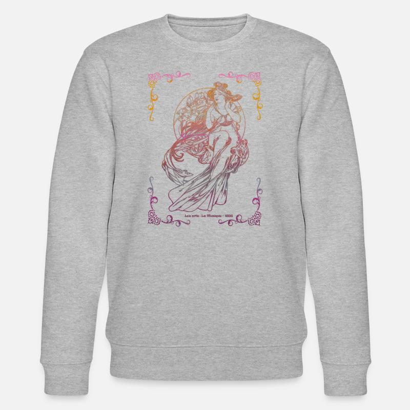 Alfons Mucha - Stanley/Stella Unisex Bio-Sweatshirt CHANGER  - Grau meliert