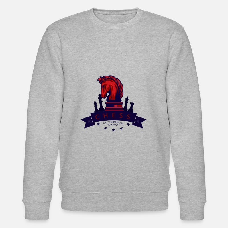 Schach Schachfiguren - Stanley/Stella Unisex Bio-Sweatshirt CHANGER  - Grau meliert