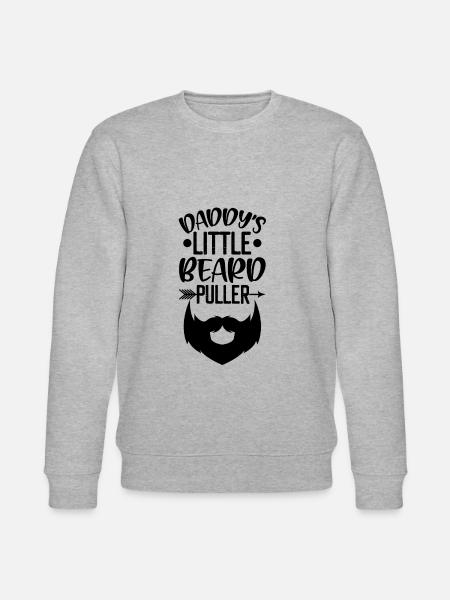 Daddy's Little Beard Puller Onesie - Stanley/Stella CHANGER Unisex Organic Sweatshirt - heather grey