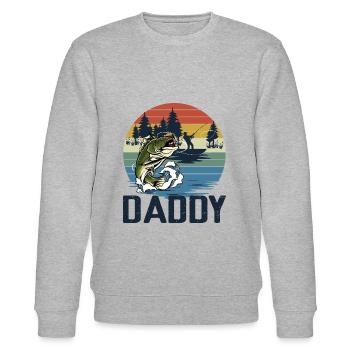 Fishing Daddy Matching - Stanley/Stella Unisex Bio-Sweatshirt CHANGER  - Grau meliert - Vorne - Nik (191cm) & Marisol (170cm)