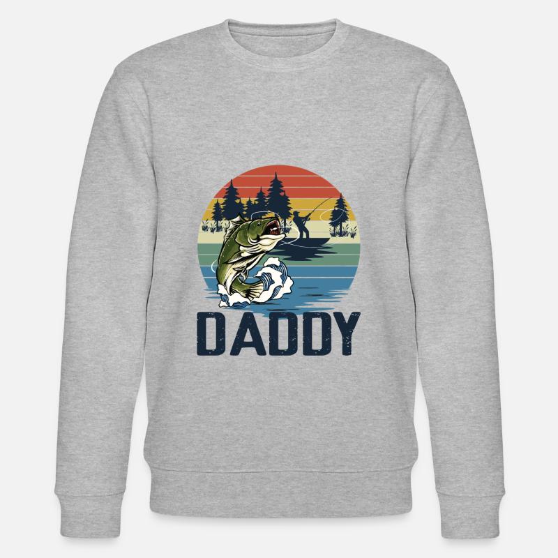 Fishing Daddy Matching - Stanley/Stella Unisex Bio-Sweatshirt CHANGER  - Grau meliert