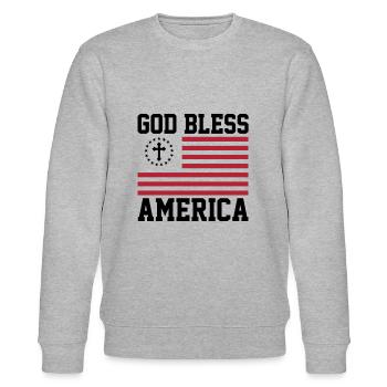 God Bless America Stars and Stripes - Sweat bio CHANGER Stanley/Stella Unisexe - gris chiné - Devant - Nik (191cm) & Marisol (170cm)