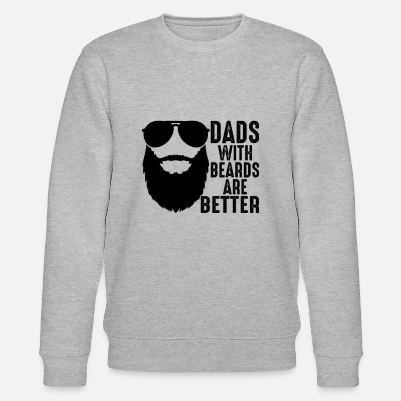 Dads With Beards Are Better - Stanley/Stella Unisex Bio-Sweatshirt CHANGER  - Grau meliert