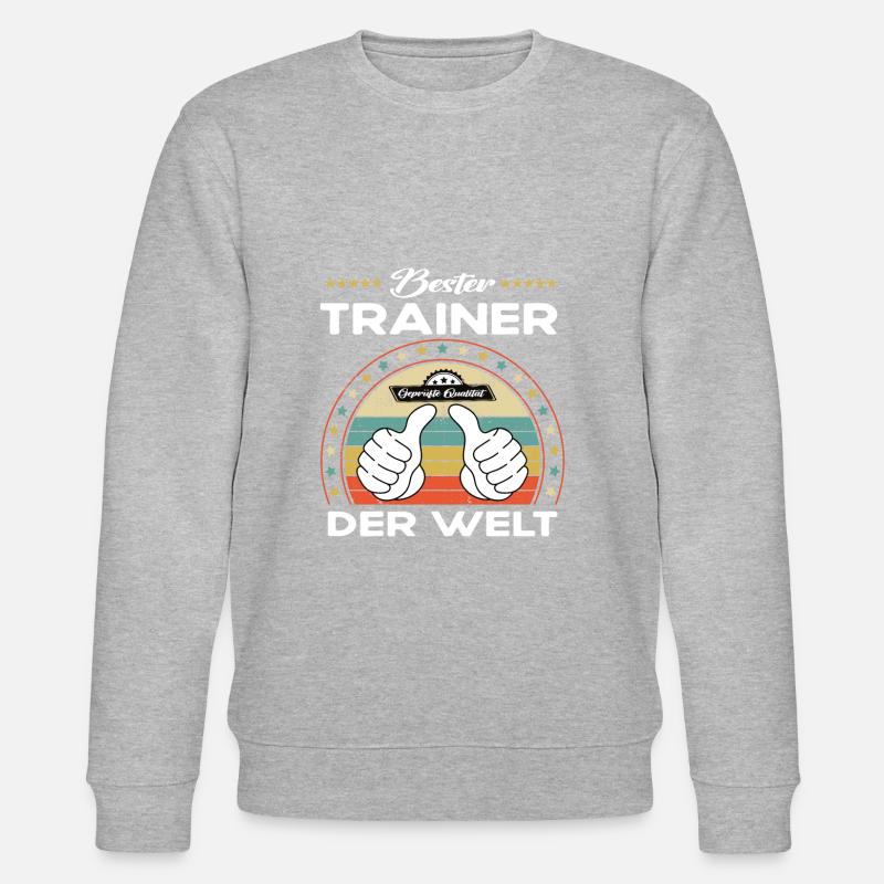 Bester trainer der Welt - Stanley/Stella Unisex Bio-Sweatshirt CHANGER - Grau meliert