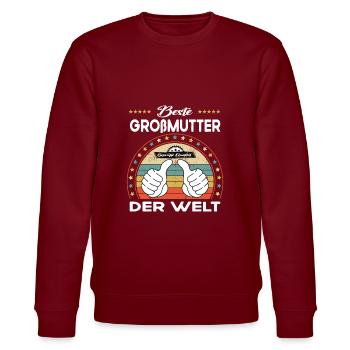 Beste großmutter der Welt - Stanley/Stella Unisex Bio-Sweatshirt CHANGER  - Burgunderrot - Vorne - Nik (191cm) & Marisol (170cm)