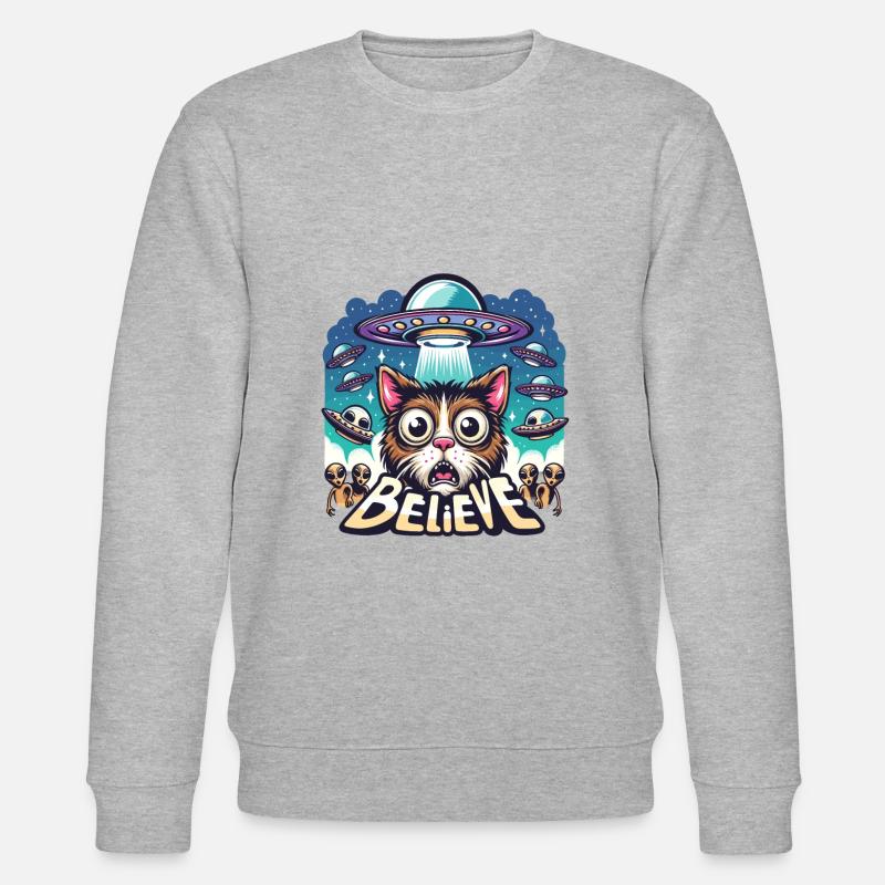 Drôle Alien Alien Croire - Sweat bio CHANGER Stanley/Stella Unisexe - gris chiné